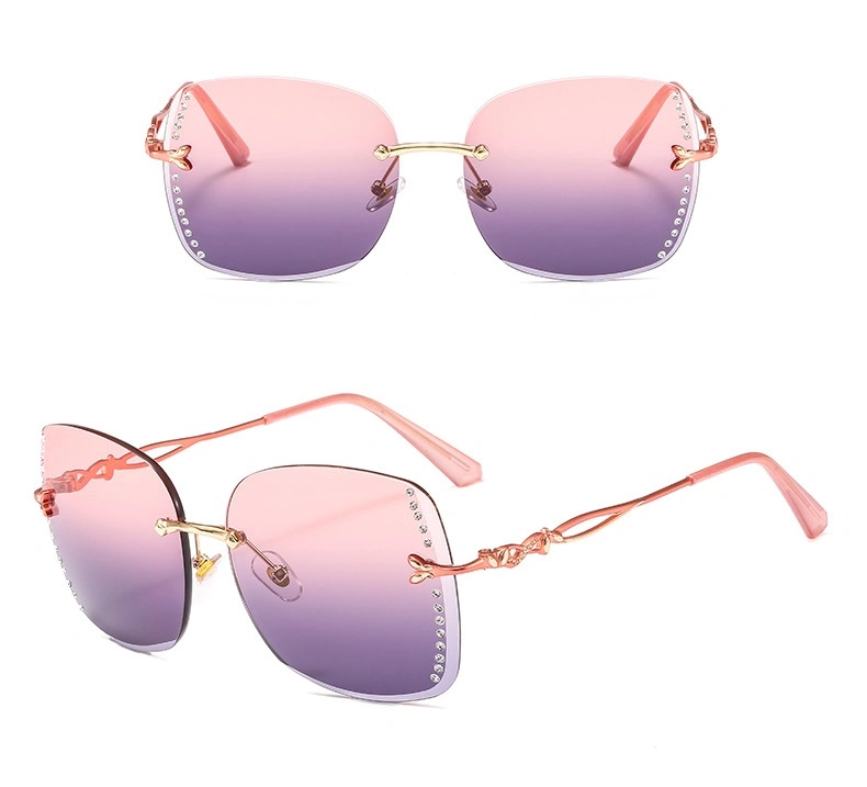 Professional Experience Wholesale Custom Frameless Diamond Sunglasses