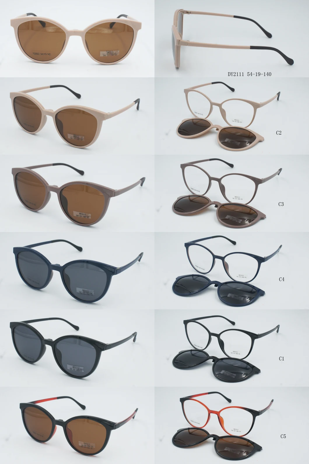 Polarized Sunglasses Clip on Optical Frame
