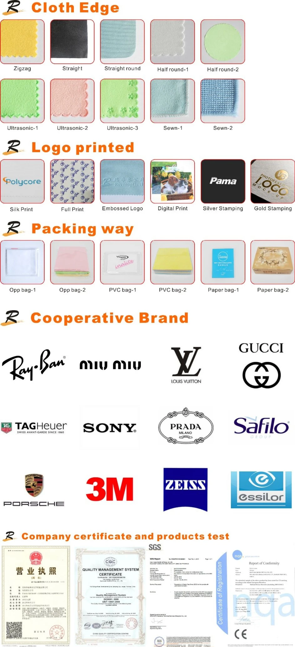 Fashion Clear Glasses Case, Reading Glasses Case with Logo
