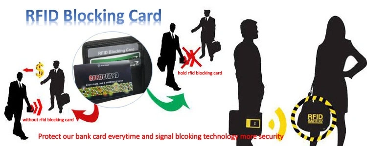 CR80 PVC UV Printing 13.56MHz NFC RFID Blocker RFID Blocking Card with chip