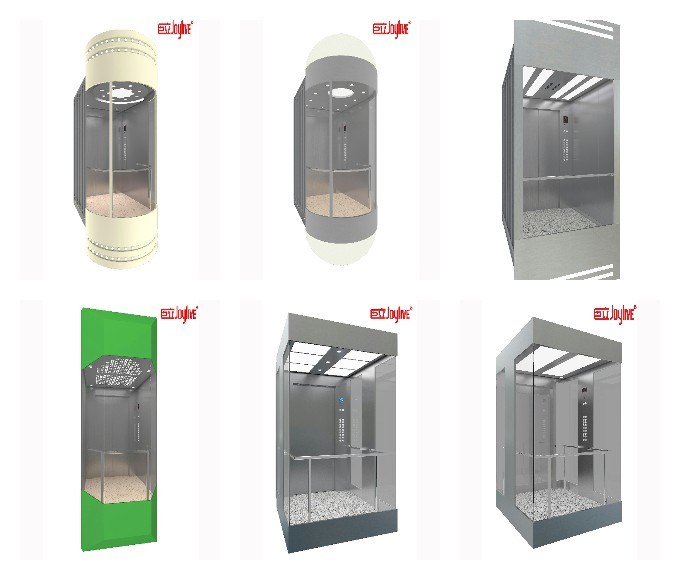 Joylive Brand Three Side Glass Panoramic Elevator with Ce