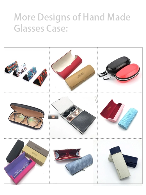 Luxury Sunglasses Packaging Boxes Folding Leather Reading Glasses Case with Gift Bags and Microfiber Pouch