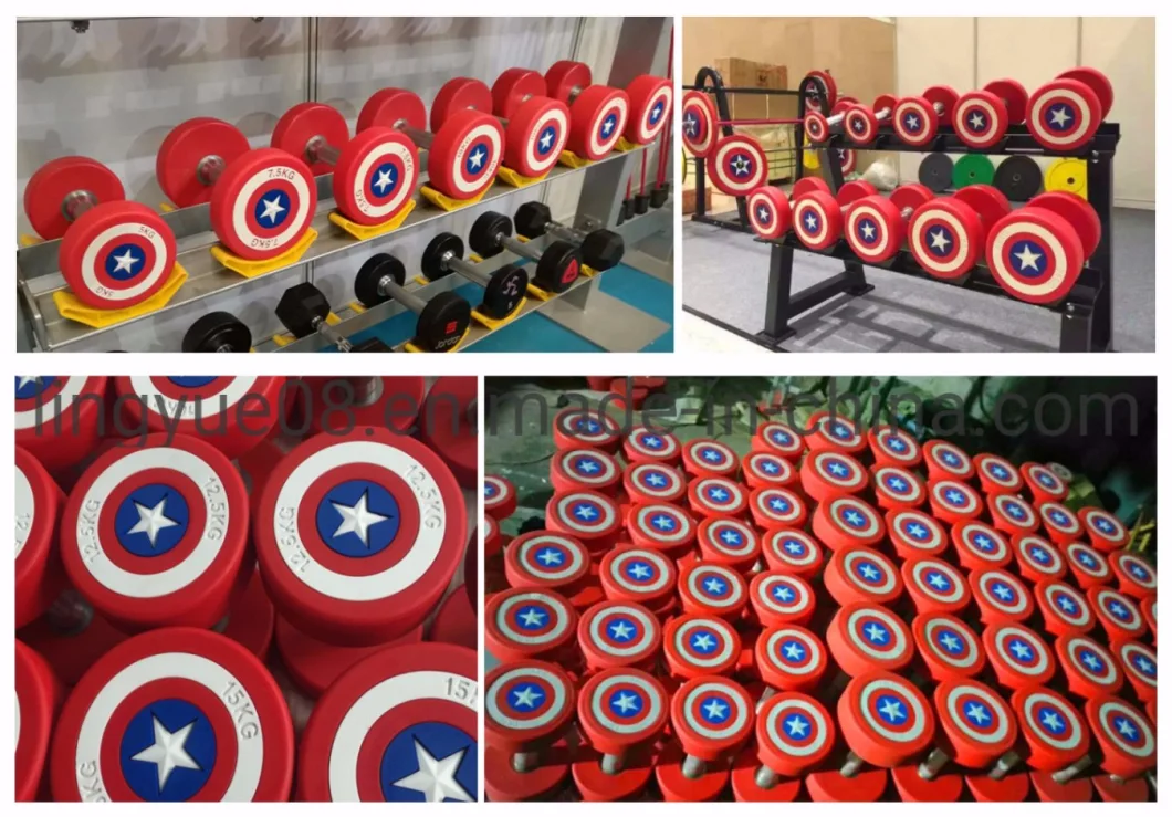 Gym Fitness Equipment Captain America PU Dumbbell L-104
