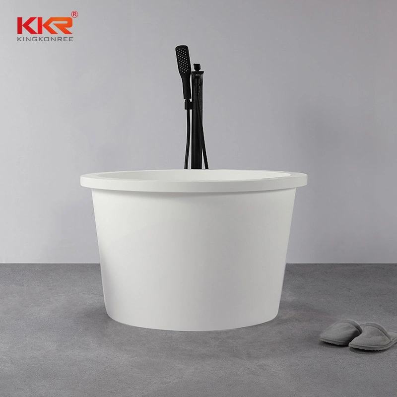Wholesale Price Small Size Acrylic Solid Surface Round Freestanding Bathtub