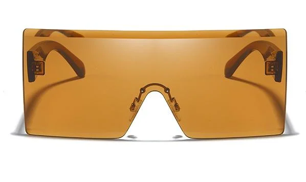 Newest Unique Oversize Shield Vintage Square Sunglasses