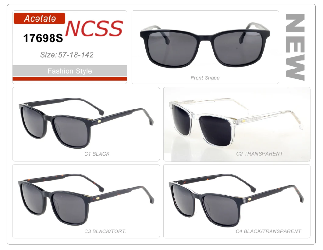 New Popular Design Men Women Polarized Sunglasses Glass Frame