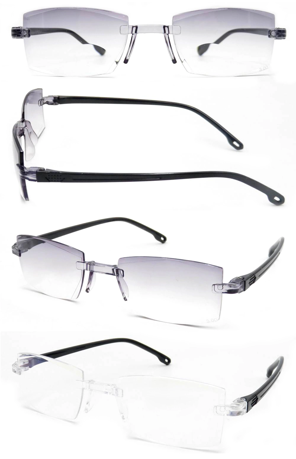 Wholesale Cheap Fashion Rimless Reading Glasses PC Material Reading Glasses