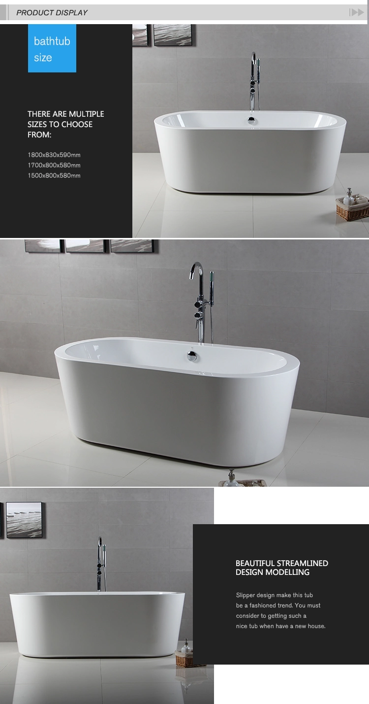 Modern Acrylic Free Standing Bath Tub