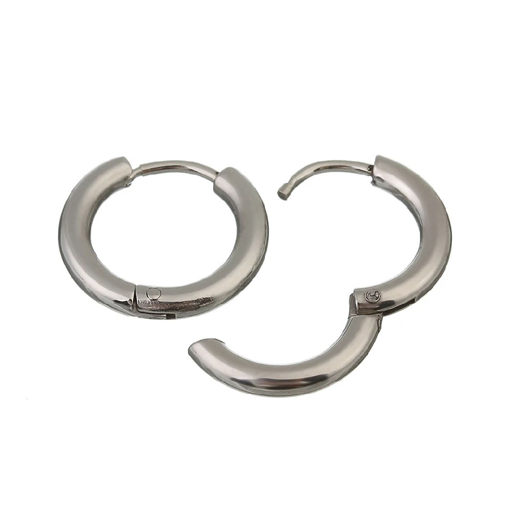 Fashion Jewelry for Women Round Shape with Stainless Steel Gold Plated Hoop Earring