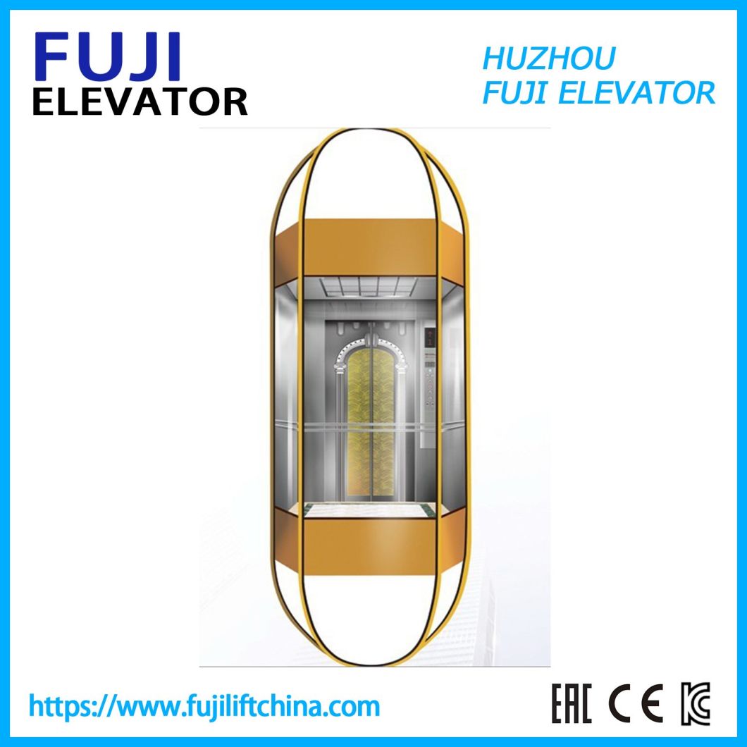FUJI Sightseeing Elevator Glass Door Small Machine Room