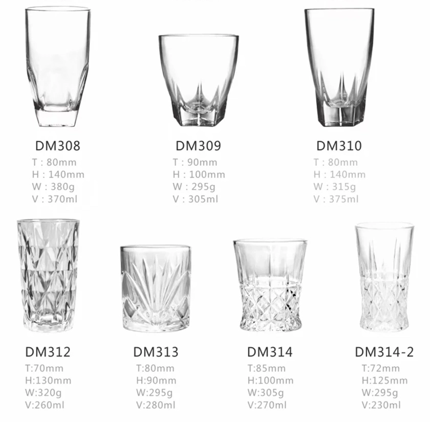 Hot Sales Thin Glass Personalized Whisky Glasses Clear Glass Cup