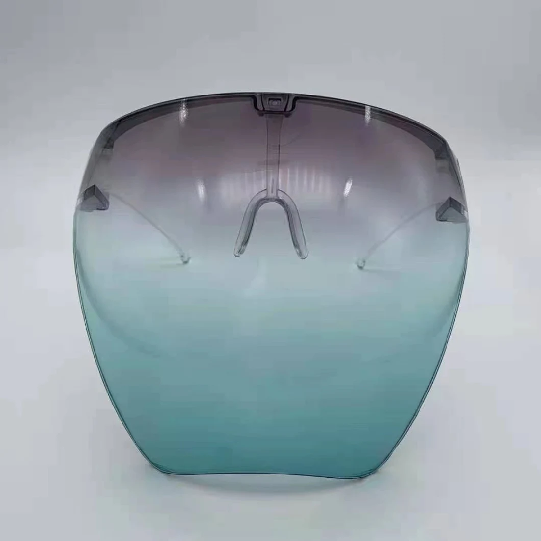 Stock Reusable Anti Fog Plastic Transparent Sunglasses Protective Clear Full Safety Face Screen Shield