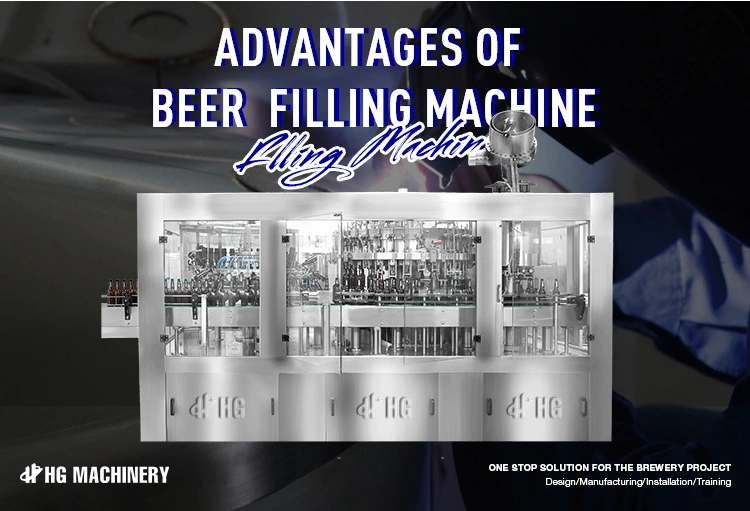 Rotary 3-in-1 Automatic Glass Bottle Beer Washing Filling Sealing Machine