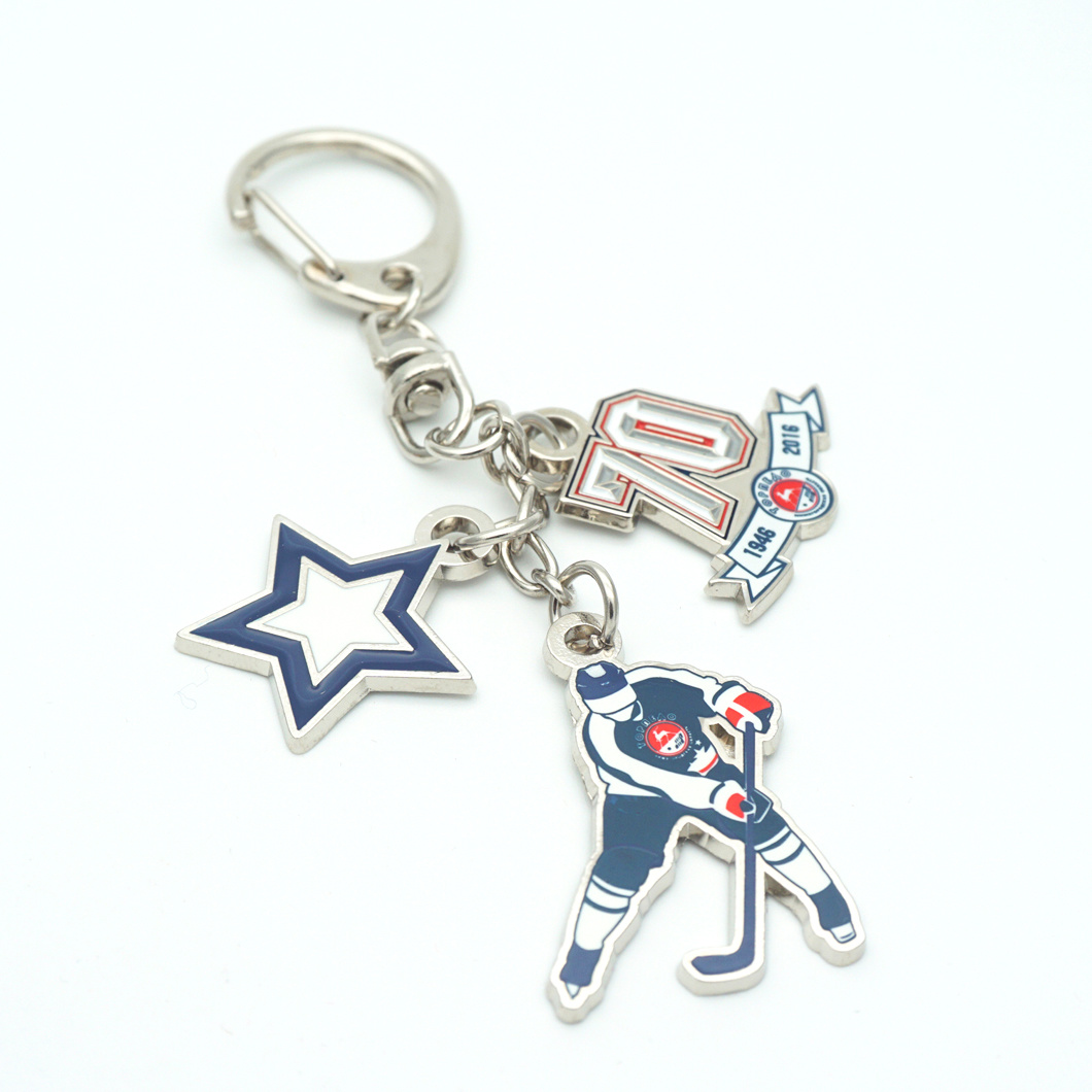 BSCI Manufactures Custom Create Marvel Cute Cartoon New Shirt Sport Gift Metal Luxury Keychains for Promotion (FTKC2243)