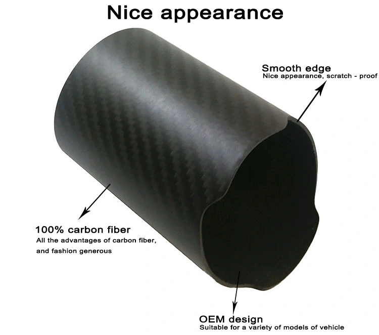 Real Carbon Fiber Exhaust Tip Cover Exhaust Muffler Pipe Tip Cover Exhaust Pipe