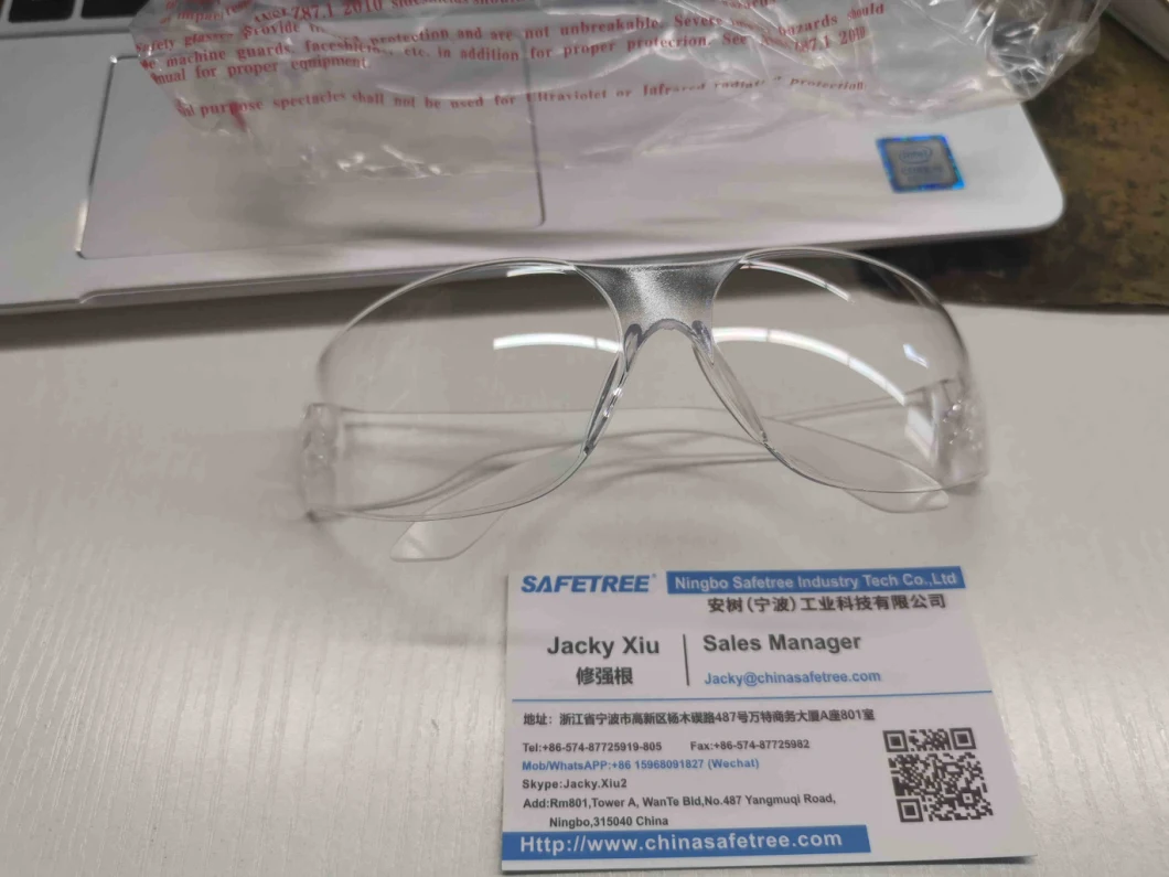 Industrial Safety Glasses, CE En166 ANSI Z87.1 Clear & Dark Safety Glasses Goggles