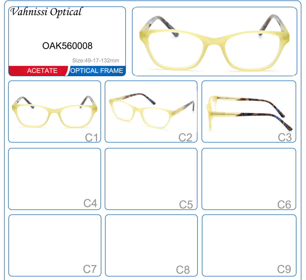 High Quality OEM Computer Glasses Optical Kids Acetate Glasses Frames