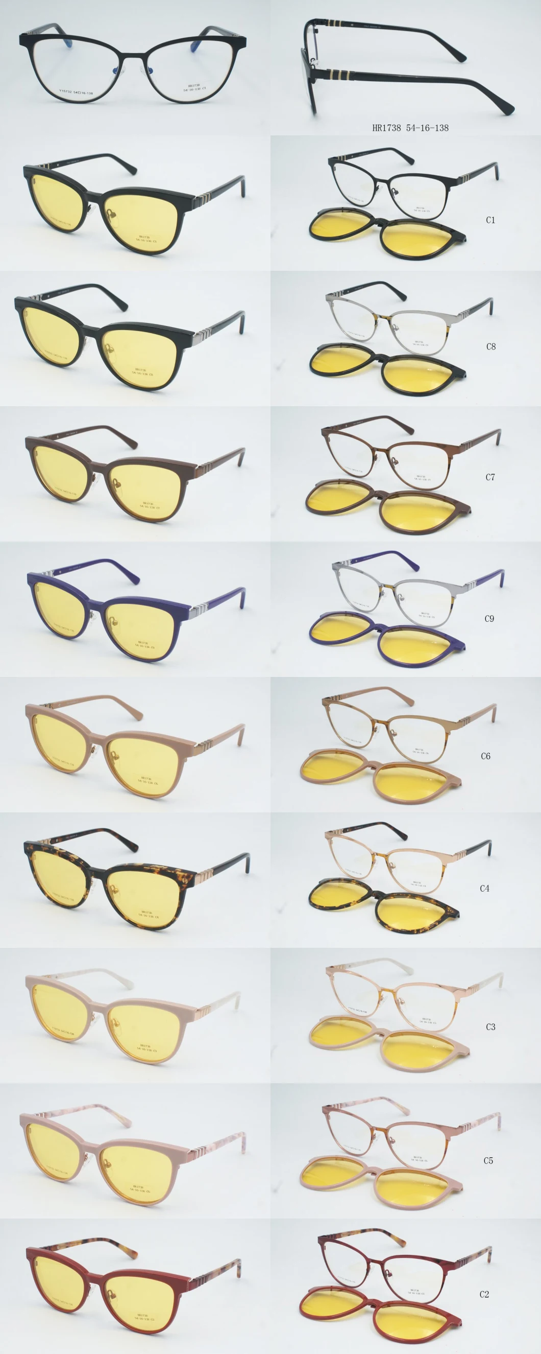 Chinese Eyewear Factory Clip on Sunglasses Fashion Magnetic Sunglasses