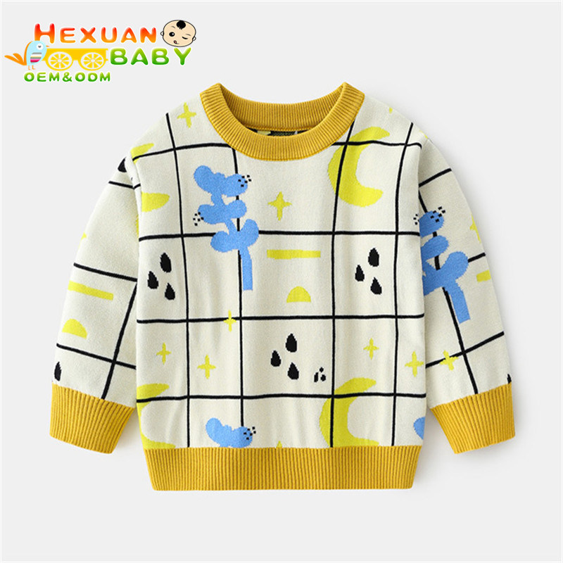 Sweaters and Pullovers Boys Clothes Sweater and Pullover Set Fashion Boys Kids Baby Print Winter Cotton Acrylic Computer OEM