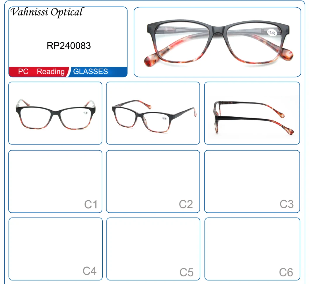 Custom Design Plastic Flexible Bifocal Oversized Reading Glasses