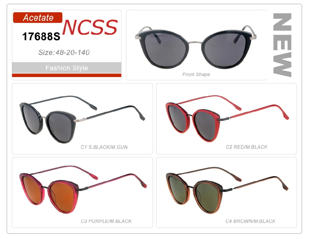 New Popular Design Men Women Polarized Sunglasses Glass Frame