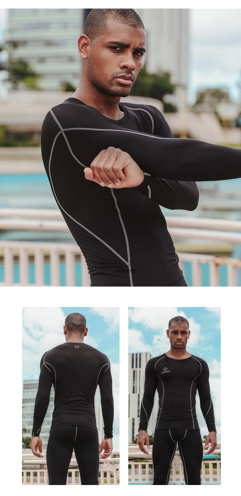 Men's Sports Wear Polyester and Spandex Active Wear