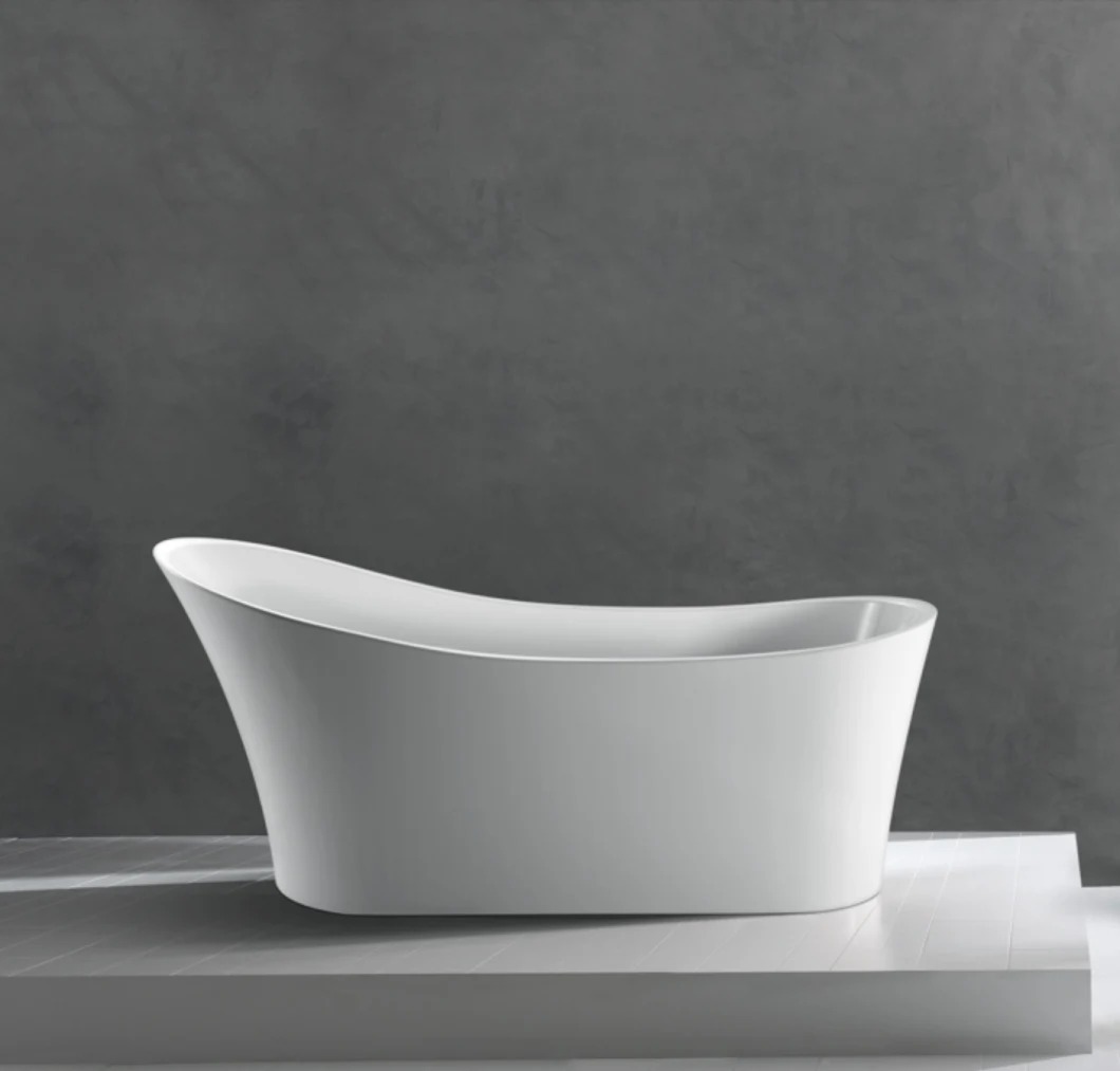 Australian Watermark Hot Sale Small Size Oval Rectangular Pure Acrylic Freestanding Bathtub with Adjustable Support