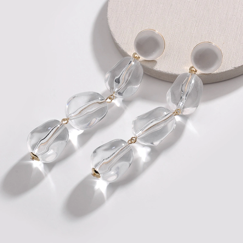 2019 Hot Sale Popular New Ice Acrylic Fashion Trending Drop Transparent Earrings for Women