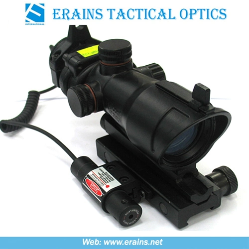 Trijicon Style Combat Sight Scope with Mini Red Laser Sight Attached (HD-2+JG-11)