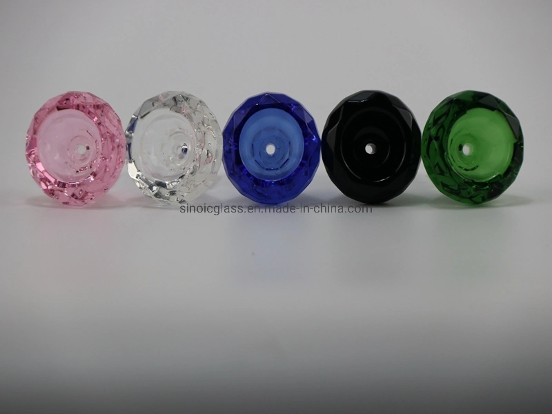 Colorful 14mm Thick Glass Diamond Bowl Male Diamond Shape for Smoking Pipes Accessories