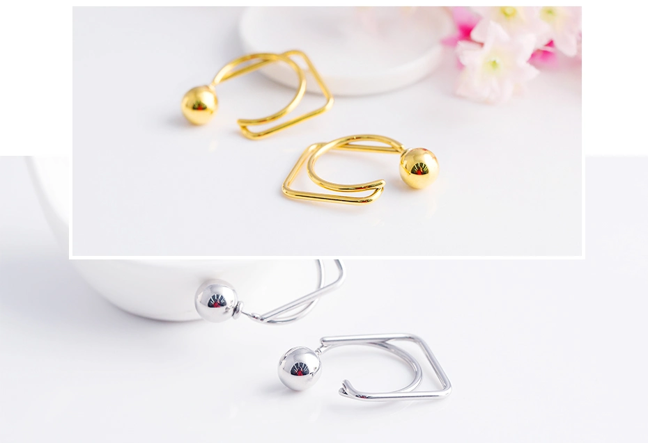 New Style 18K Gold Stainless Steel Earrings Fashionable Women Geometric Earrings