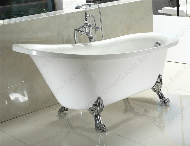 The Silver Claw Foot Bath Tub Freestanding Faucet Classic Bathtub