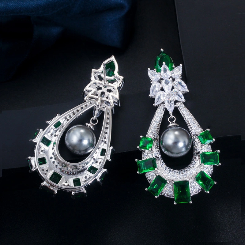 2021 New Arrivaled 18K Gold Jewelry India Stud Zircon Earrings