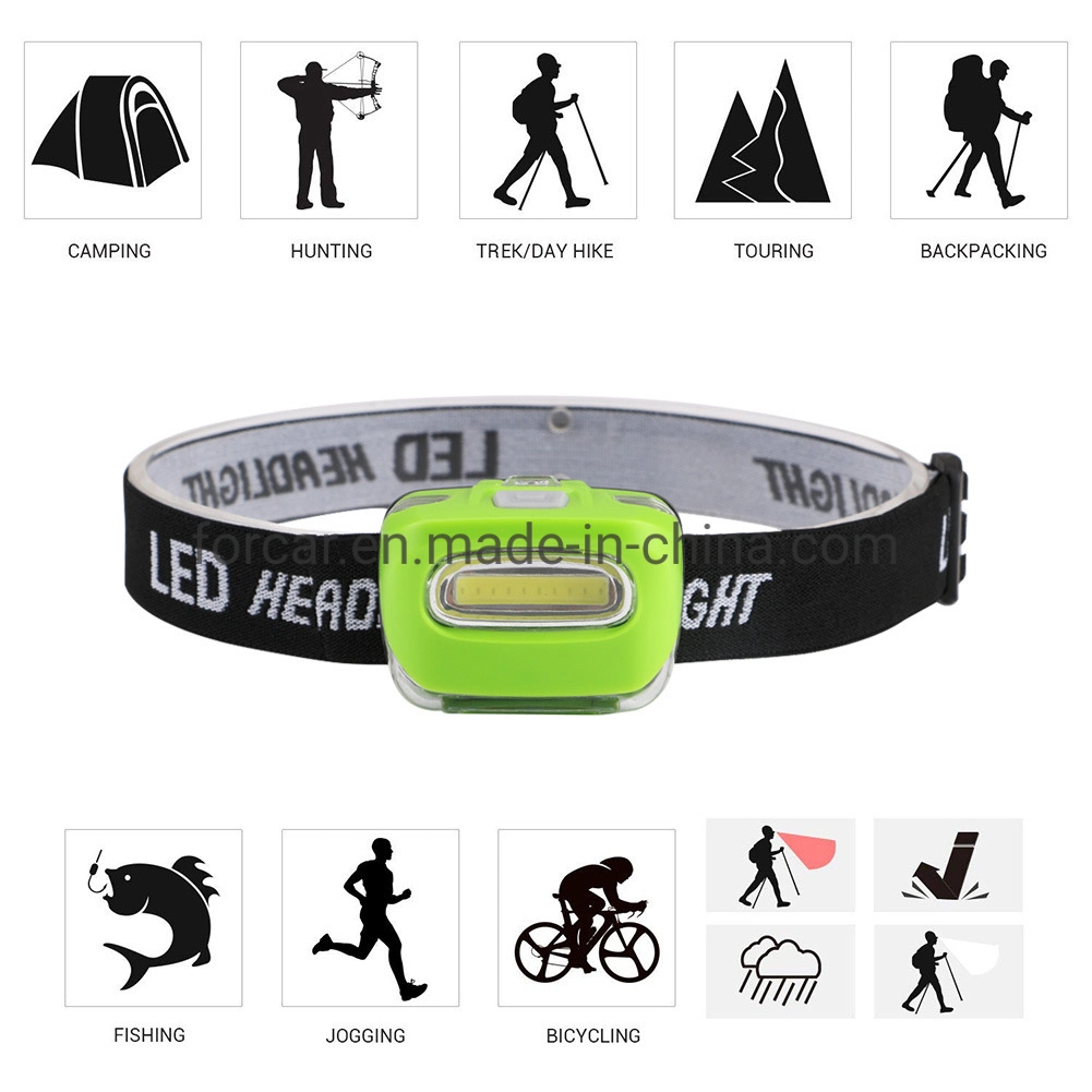 Head Torch Camping Hiking Mini Headlamp with 3 Modes Waterproof Outdoor Night Cycling Scan Accessories