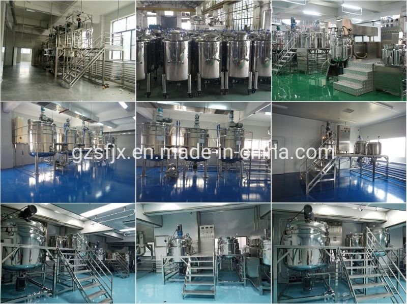 Guangzhou Homogenizer Tank Blending Cream Jacketed Liquid Mixer Tank Heating Stainless Steel Mixing Tank with Agitator Heater