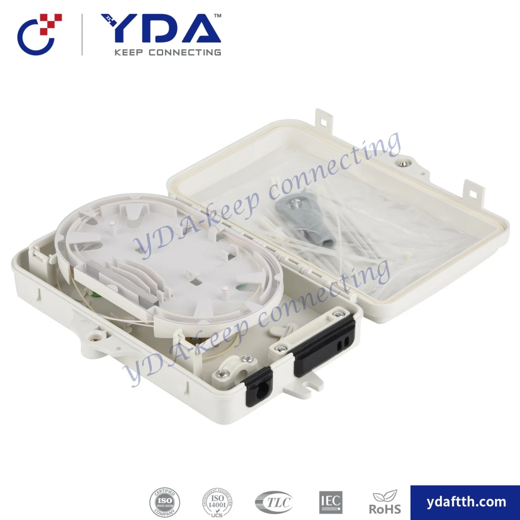 Special 2 Core Fiber Optical Terminal Box Olt Distribution Box Cable Splicing Splitting Connecting Box for Mini Type PLC Splitter