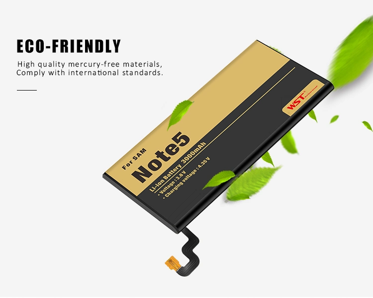 MSDS / Un38.3 OEM Replacement 3.8V 3000mAh Lithium Portable Mobile Battery for Battery Note5 / Note4