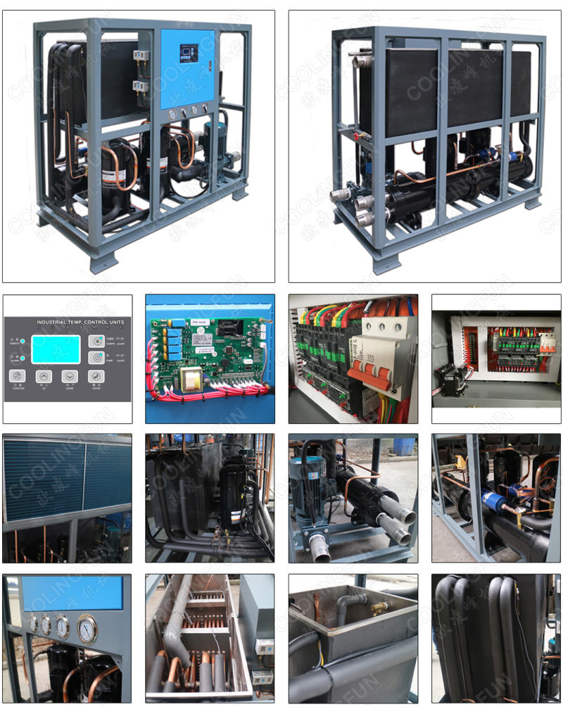 Industrial Water Cooled Scroll Type Chiller Cooling Unit