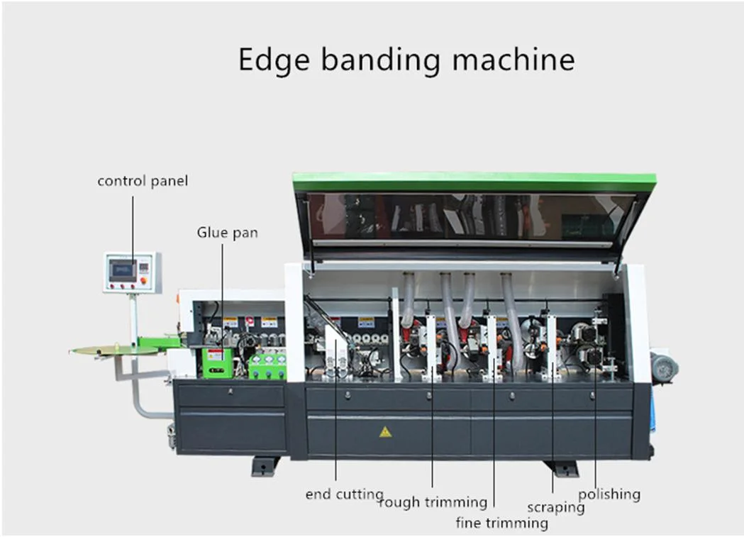 Panel Furniture Automatic Edge Banding Machine Fully Automatic Tracking Chamfer Edge Banding Machine Cabinet Closet Door Corner Rounding Machine