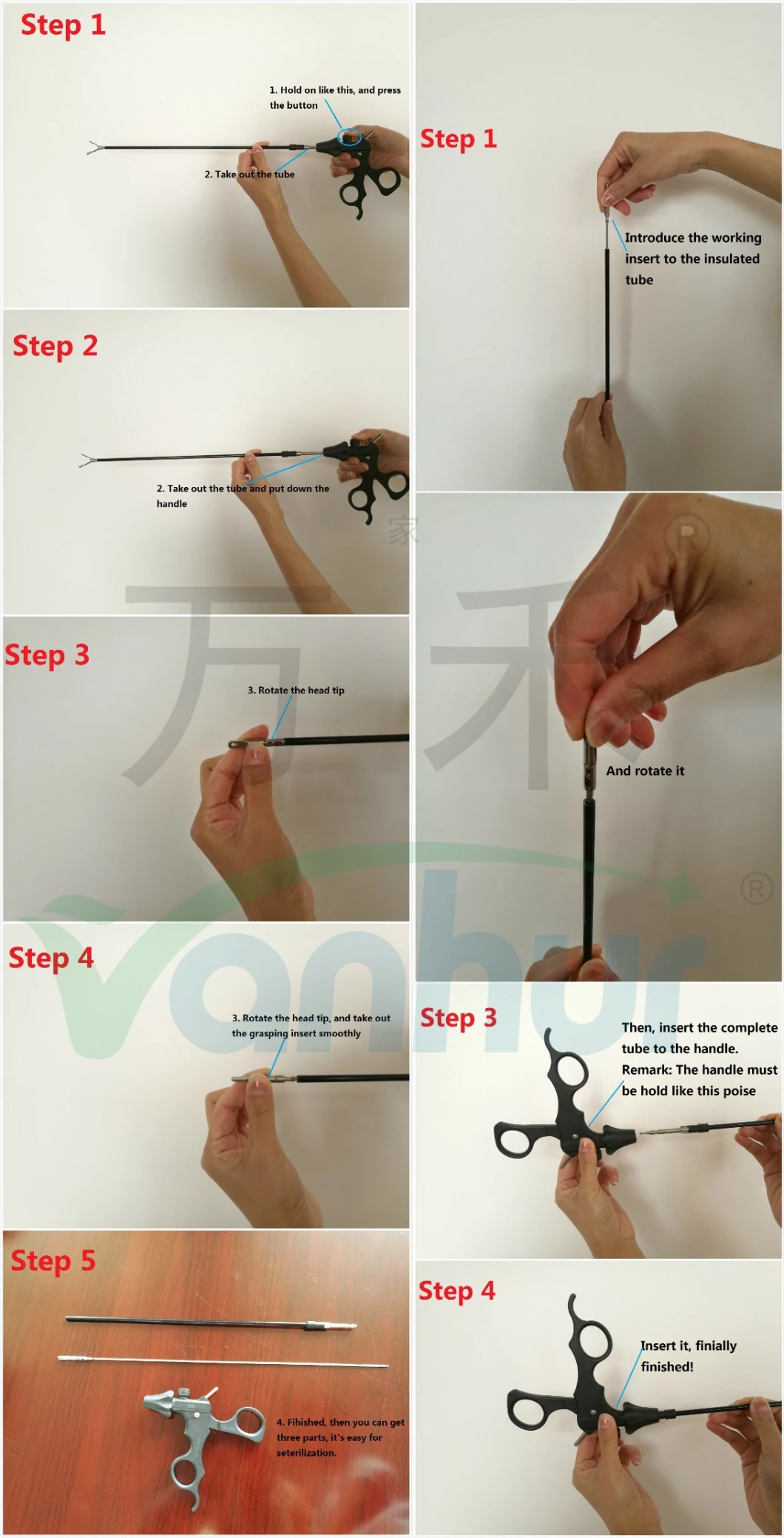 5mm Laparoscopic Atraumatic Fenestrated Grasping Forceps