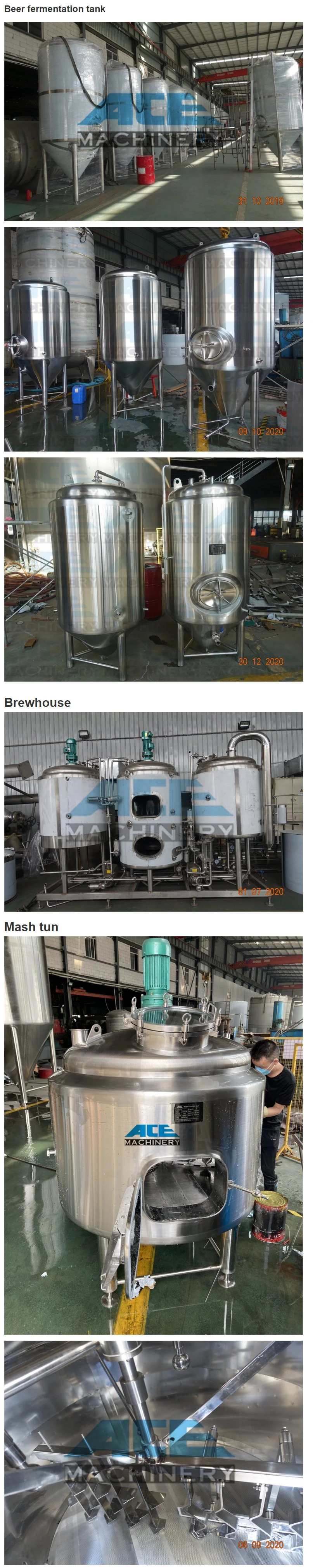 100L 1000L Stainless Steel Wine Beer Conical Fermenter Kombucha Pressure Homebrew Fermenter / Tank / 2000L / Conical