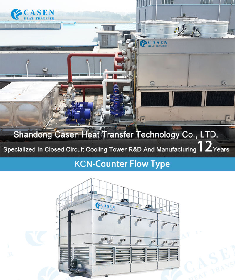 Water Cooled 100 Tons Closed Cooling Tower for Production Line