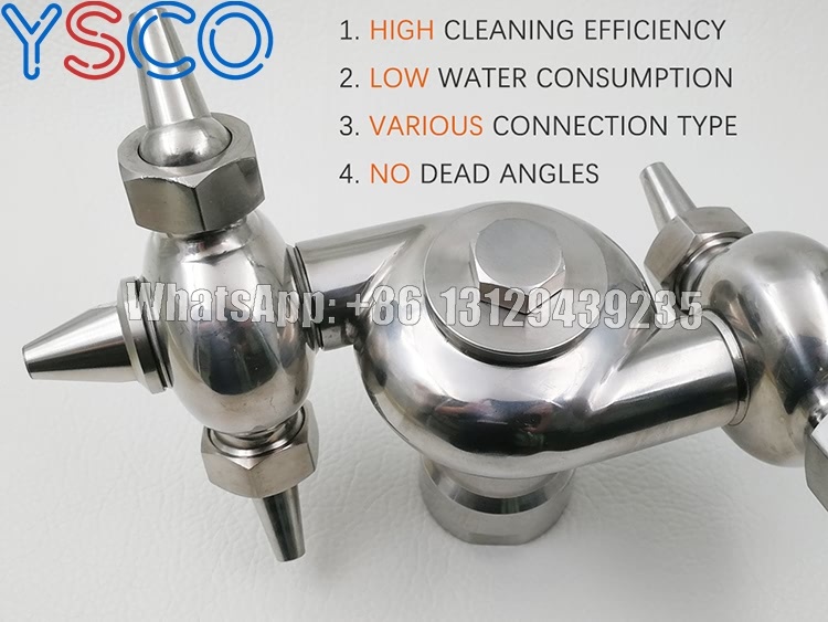 Ys 360 Degree Ss Rotating Tank Washing Vessel Cleaning Nozzle
