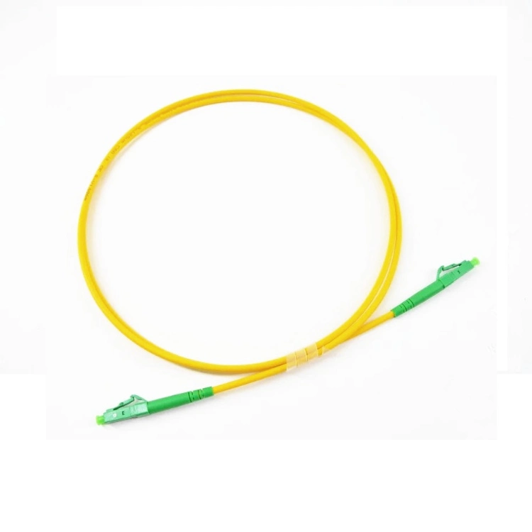 Clean Endface Low Insertion Loss LC APC-LC APC Singlemode Simplex 2mm LSZH Yellow Fiber Optic Patch Cord