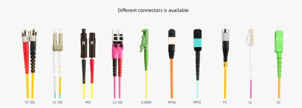 FTTH Manufacturer MPO/MTP to LC mm Duelpx Jumper Patch Cable Connector Fiber Optic Patch Cord
