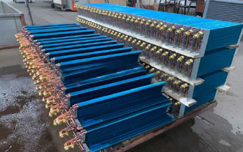 Air to Water Copper Tube Aluminium Finned Condenser Heat Exchanger