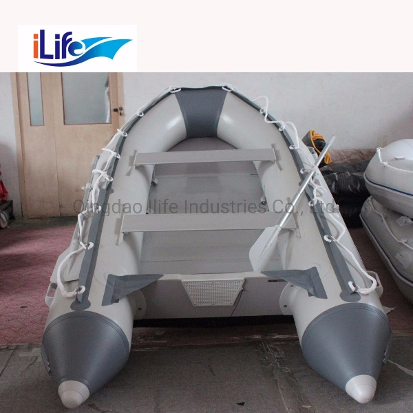 Ilife PVC/Hypalon Inflatable Rescue Fishing Rubber Boat with Aluminum/Drop Stitch Air/Plywood Floor