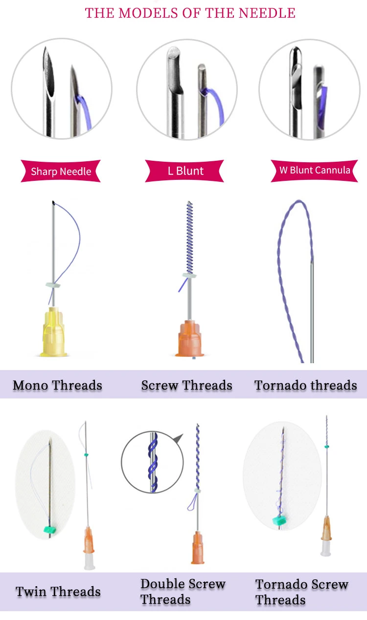 Best Quantity Pdo Thread Microcanula for Atraumatic Filler Injections for Nose Face Lift