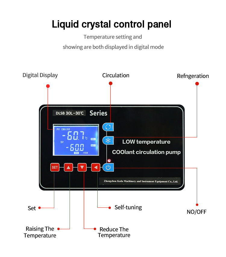 30L Bath Low Temperature Cooling Liquid Circulating Pump Circulator Recirculating Chiller