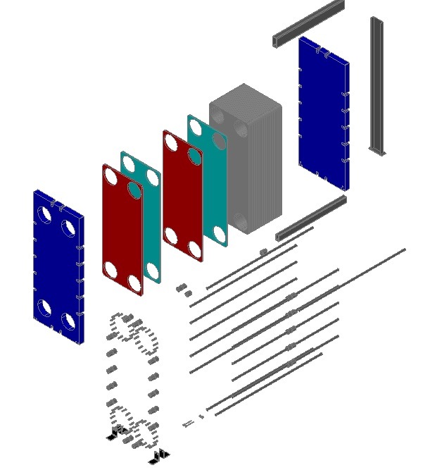 Grain Based Ethanol Production Free Flow Plate and Frame Heat Exchanger